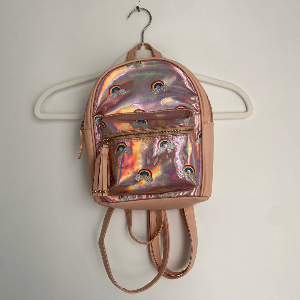 Rainbow‎ Glitter Iridescent Pink Kids Backpacks